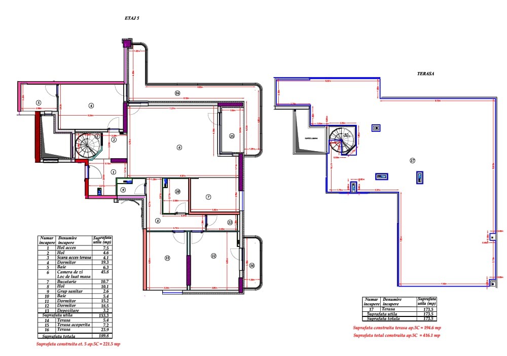 Plan Apartament cu 4 camere, My Place Residence